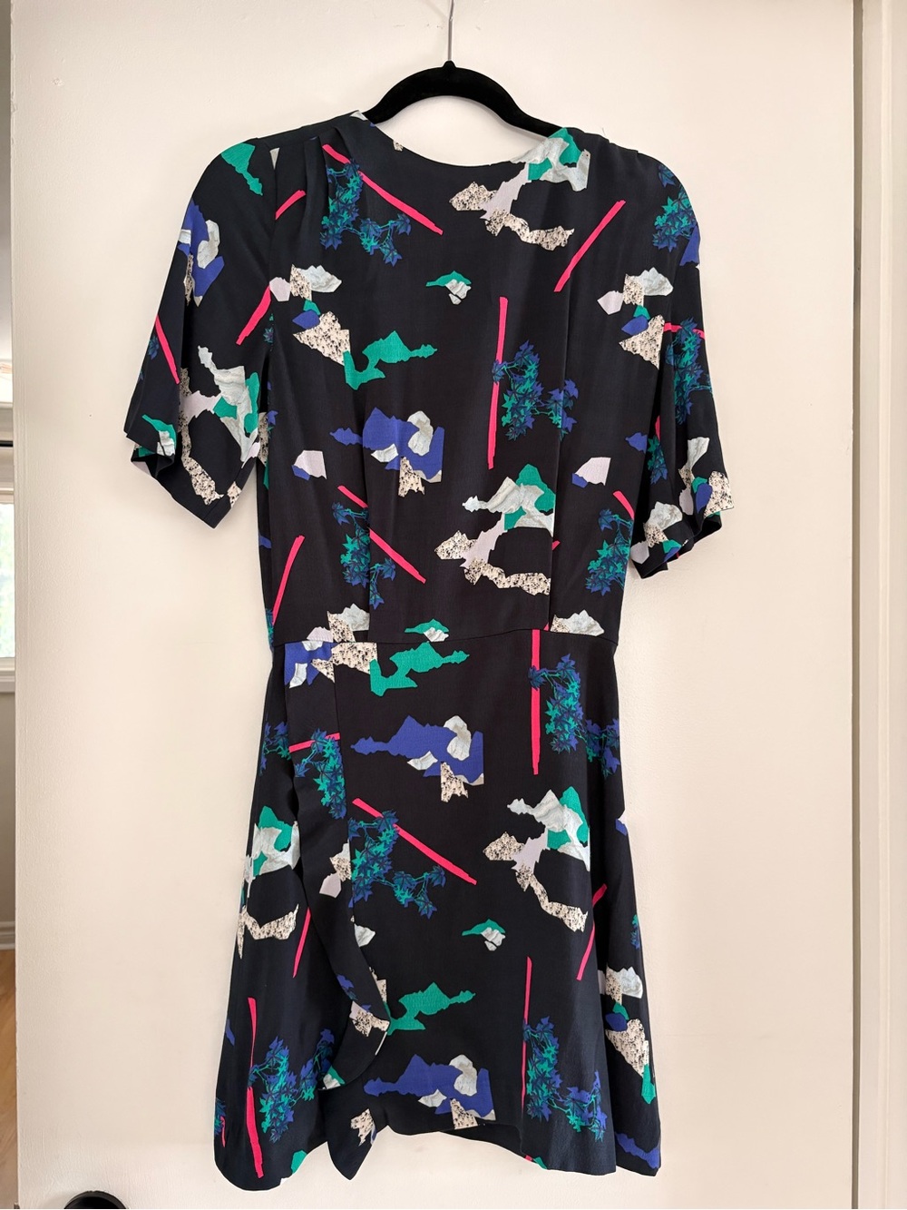& Other Stories Black Abstract Print Mini Dress